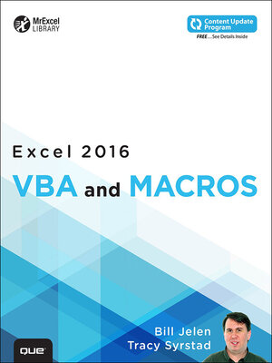 cover image of Excel 2016 VBA and Macros